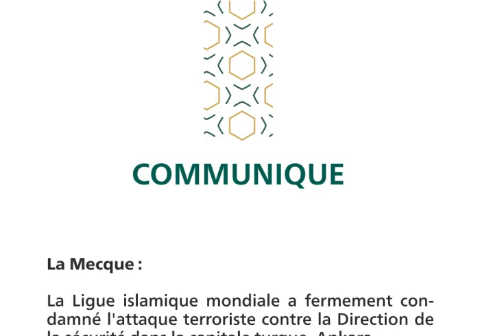 Communiqué concernant l'attaque terroriste contre la direction de la sécurité à Ankara :