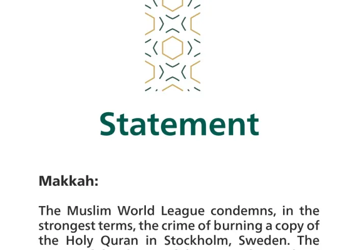 Statement from the Muslim World League: