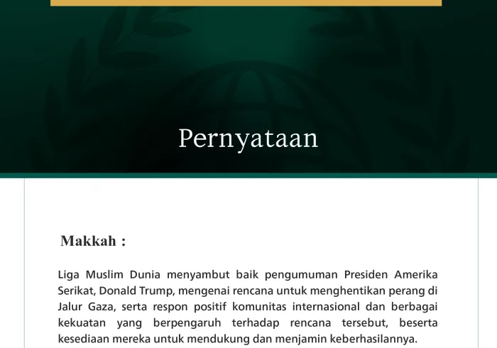 Pernyataan dari Liga Muslim Dunia: