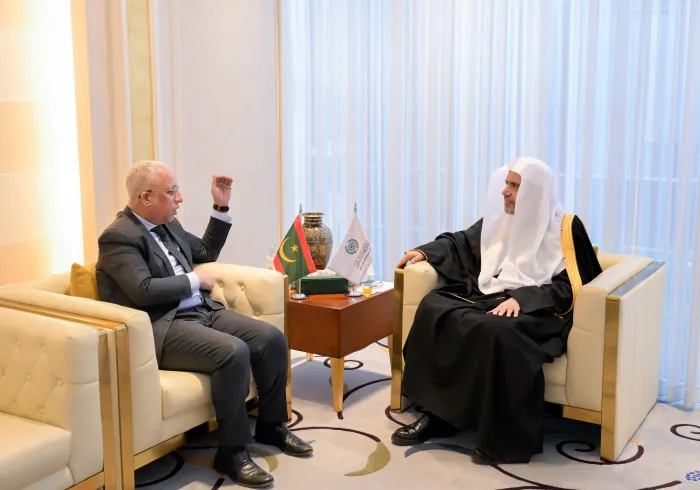 El Secretario General Sheij Mohammed Al-Issa, recibió al Embajador de la República Islámica de Mauritania ante el Reino de Arabia Saudita, el Sr. Mokhtar Ould Dahi