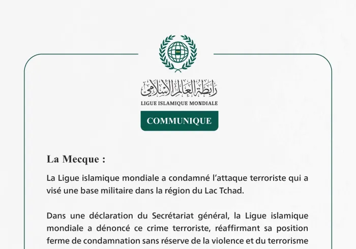 Communiqué de la Ligueislamiquemondiale :