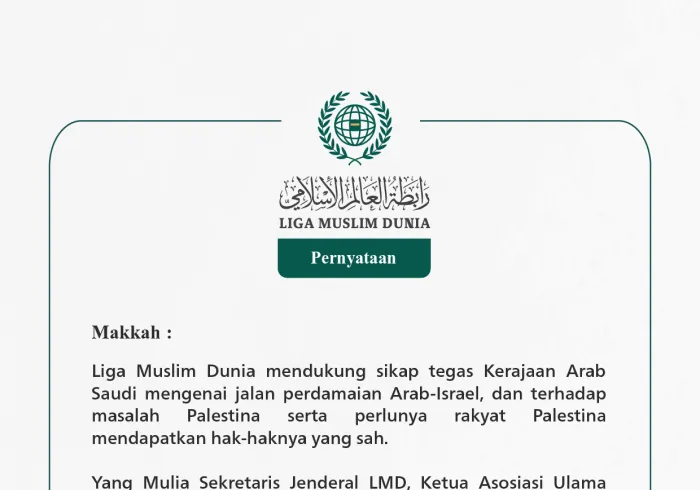 Pernyataan dari Liga Muslim Dunia: