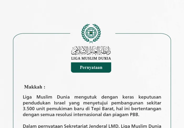 Pernyataan dari Liga Muslim Dunia: