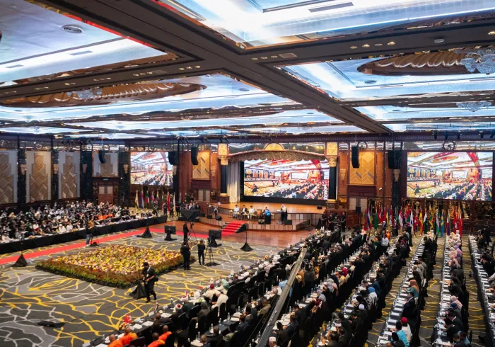 La Carta de La Meca fue un punto central de las discusiones de la conferencia como referencia humanitaria islámica aclamada por seguidores de todas las religiones del mundo