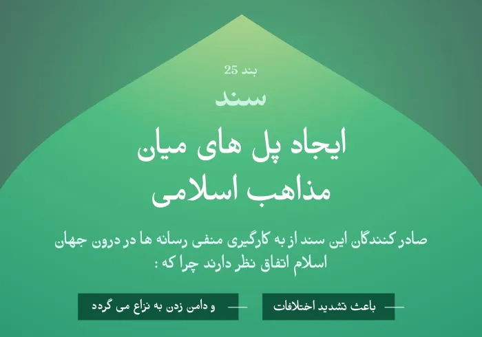 رسانه و تقویت اختلافات در درون اسلام: مشکل و راه حل آن در «سند ایجاد پل های میان مذاهب اسلامی»