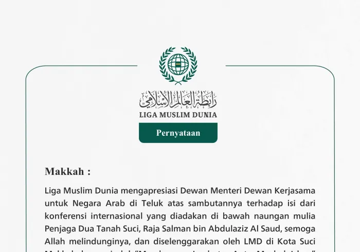 Pernyataan dari Liga Muslim Dunia:
