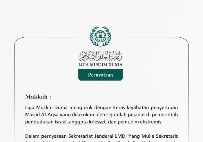 Pernyataan dari Liga Muslim Dunia: