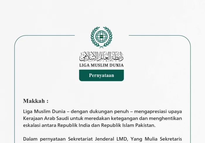 Pernyataan dari Liga Muslim Dunia: