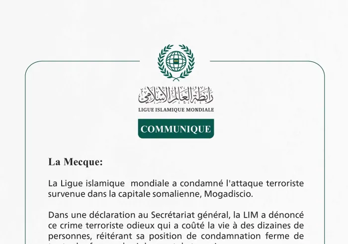 Communiqué de la Ligueislamiquemondiale :