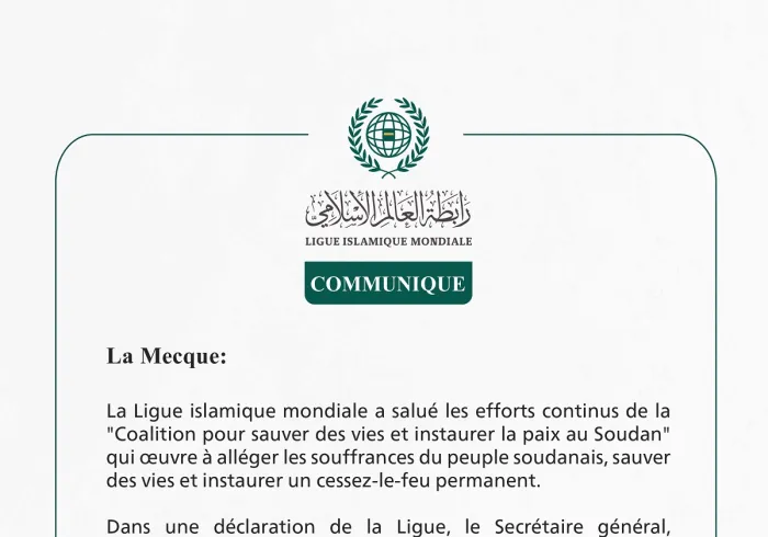 Communiqué de la Ligueislamiquemondiale :