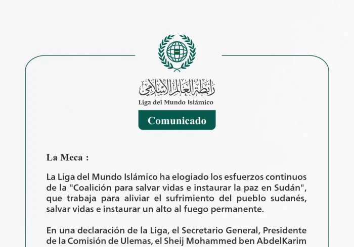 Comunicado de la LigadelMundoIslamico:
