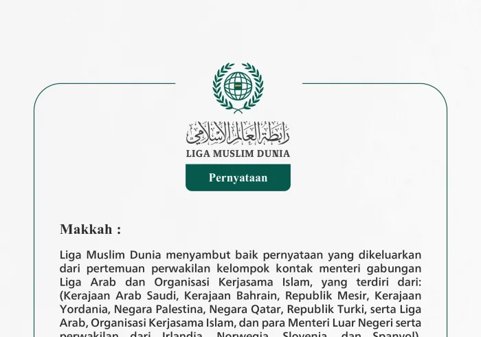 Pernyataan dari Liga Muslim Dunia: