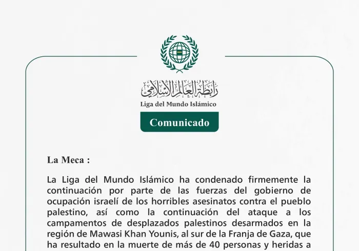 Comunicado de la LigadelMundoIslamico: