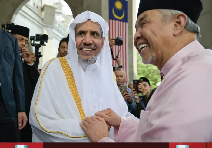 Yang Mulia Sekretaris Jenderal LMD, Ketua Organisasi Ulama Muslim, Syekh Dr. Mohammed Alissa , bersama Yang Mulia Wakil Perdana Menteri Malaysia
