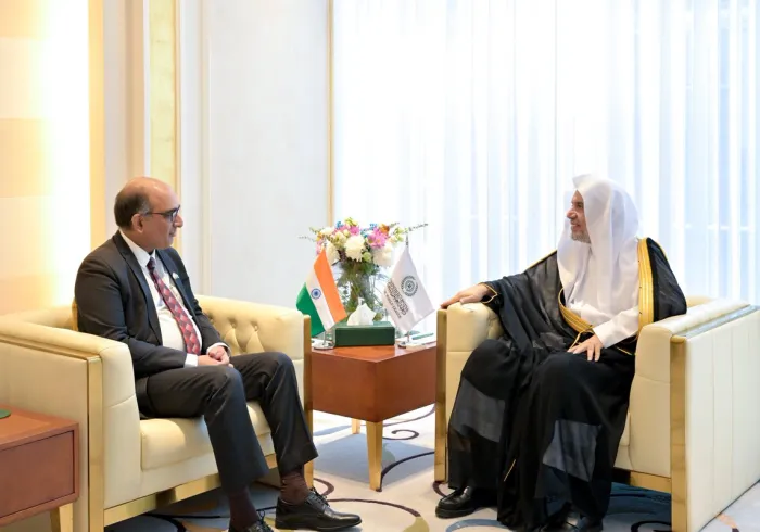 Riyadh, H.E. Sheikh Dr. Mohammed Al-Issa , Secretary-General of the MWL, received H.E. Mr. Vipul, Ambassador of the Republic of India to the KSA