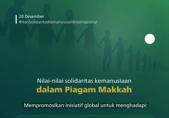 Piagam Makkah mencakup prinsip-prinsip penguatan solidaritas pemerintah, nasional dan internasional untuk menjaga hak dan martabat manusia