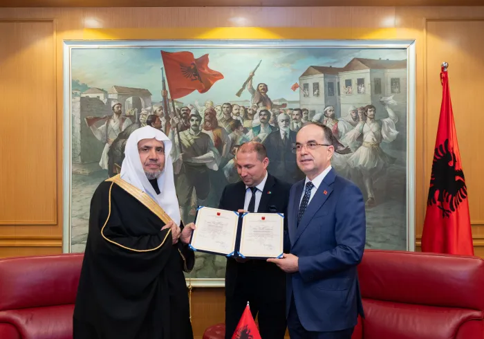 Dr. Al-Issa was granted the highest honor of the Albanian Republic, 'The State Order for World-Renowned Spiritual Figures':