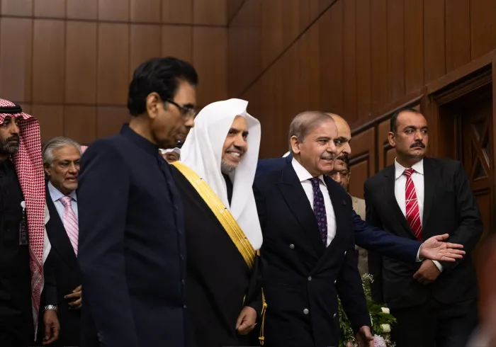 Secretary General, President Organization of Muslim Scholars Sheikh Mohammed Al-Issa at the launch of #GirlsEducation in Muslim Societies conference from Pakistan's capital Islamabad: