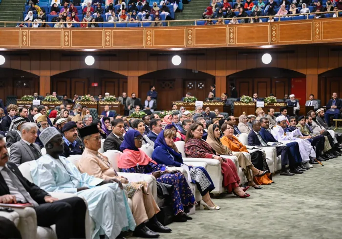 Secretary General, President Organization of Muslim Scholars Sheikh Mohammed Al-Issa at the launch of #GirlsEducation in Muslim Societies conference from Pakistan's capital Islamabad: