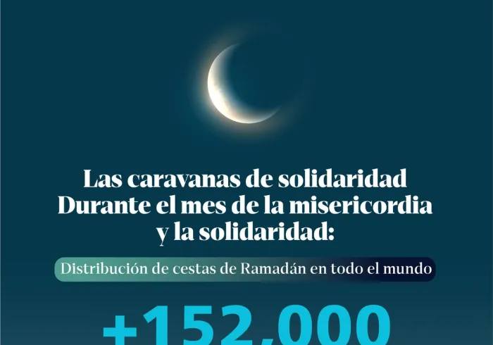 Las cestas de Ramadán son una donación que se renueva a lo largo del mes de la misericordia y la solidaridad.