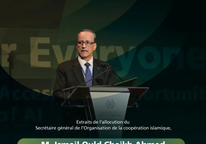Extraits de l’allocution de M. Ismail Ould Cheikh Ahmed, Secrétaire général de l’Organisation de la coopération islamique, lors de l’événement de la Ligue « L’IA pour tous »