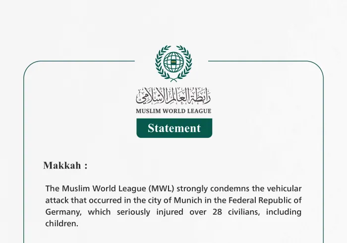 The Muslim World League Condemns the Vehicular Attack in Munich