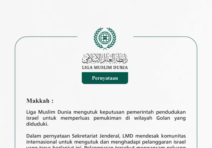 Pernyataan dari Liga Muslim Dunia: