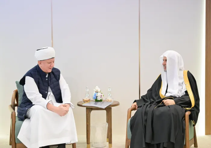 El Sheij Mohammed Alissa se reunió en Riad con el Muftí de Moscú y Presidente de la Asociación Religiosa de los Musulmanes de Rusia, el Sheij Albir Krganov
