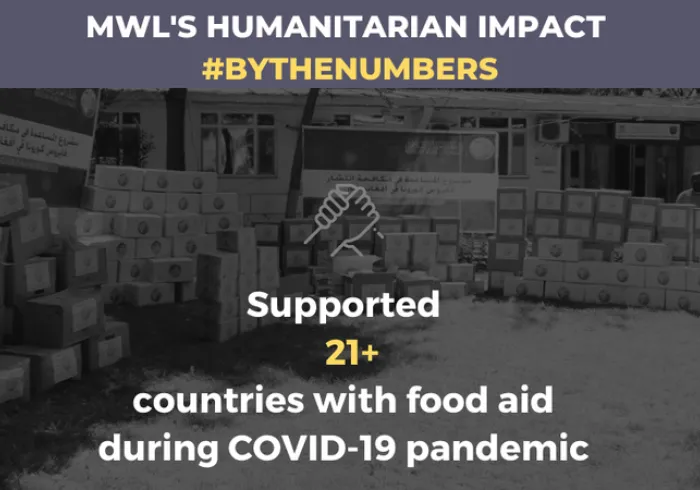 The Muslim World League has supported over 21 countries with food aid during the coronavirus pandemic