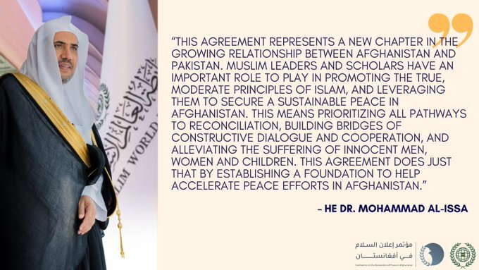 Today the MWL was proud to host The Declaration of Peace in Afghanistan Conference
