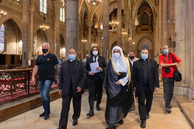 Yesterday HE Dr. Mohammad Alissa visited the Nice Cathedral, which was subjected to a terrorist attack in October of last year
