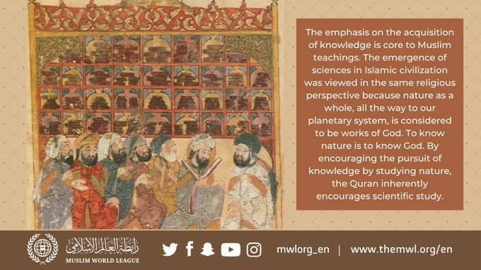 The emphasis on the acquisition of knowledge is core to Muslim teachings. 