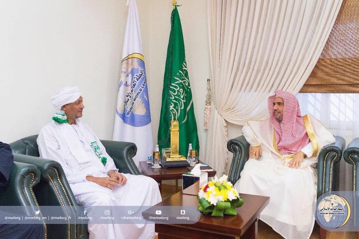 H.E. the MWL's S.G. received the Sudanese Ambassador to the Kingdom