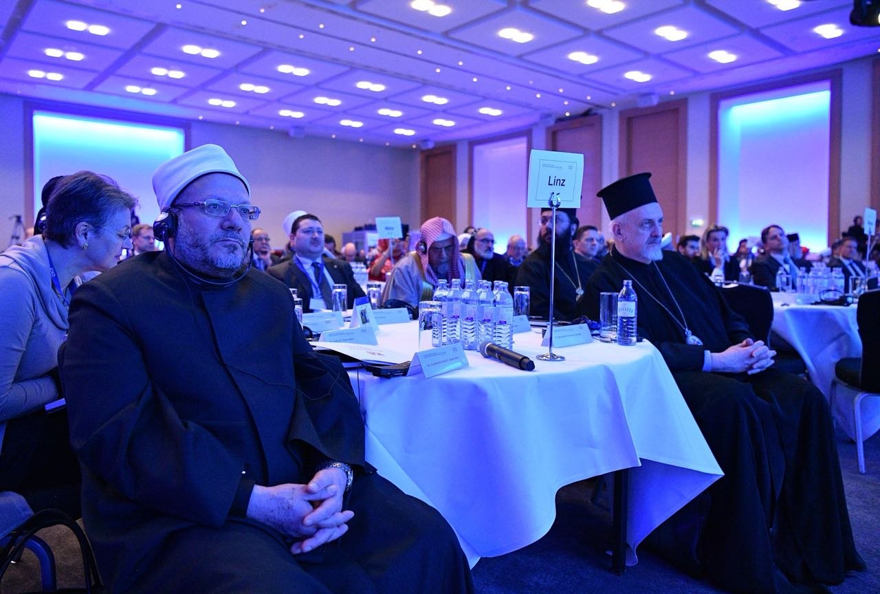 Le SG durant son allocution à la rencontre internationale de Vienne qui a regroupé de grands responsables religieux, culturels idéologiques et politiques du monde entier