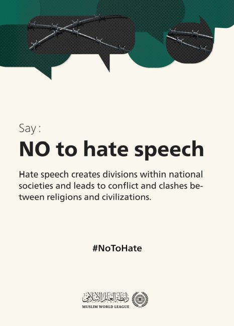 Hate speech is a threat to the peace of our world and the harmony of national societies. 