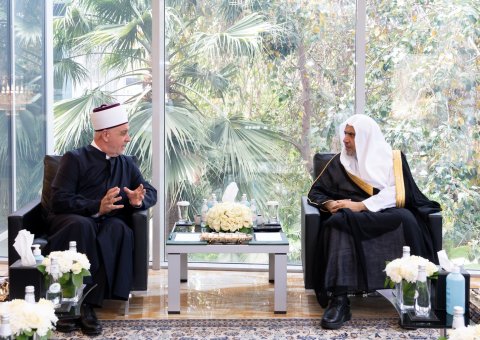 Earlier today, HE Sheikh Dr. Mohammad Alissa, the SG of the MWL, & Chairman of the Organization of Muslim Scholars, met with HE Sheikh Husein Kavazovic, the Grand Mufti of Bosnia & Herzegovina