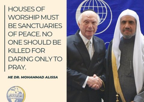 To further MWL's commitment to interfaith collaboration, HE Dr. Mohammad Alissa stood alongside Rabbi Arthur Schneier of @The_Appeal earlier this year to sign an agreement to work together to prevent violence against religious sites