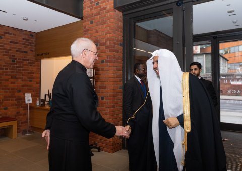 L'archevêque de Cantbury Justin Welby, reçoit pour déjeuner au Lambeth Palace (Londres) Mohammad Alissa