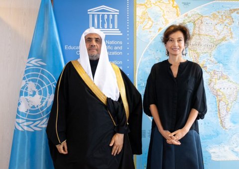 At UNESCO HQ, HE Dr. Mohammad Alissa met with Director-General Audrey Azoulay