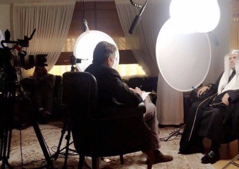 Le SG lors d'un interview prolongé pour le programme "Frontline" de la chaine américaine PBS ce matin dans son bureau de Ryadh.