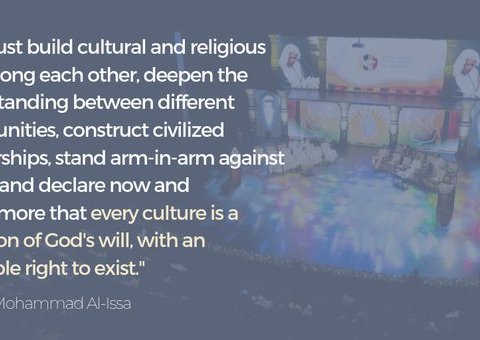 Cultural diversity is a reflection of God's will, so it is paramount to build ties and stand together against hatred