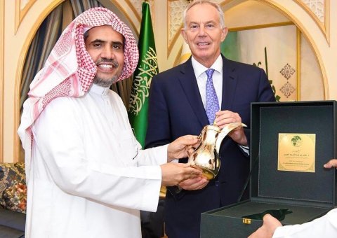 HE Dr. Mohammad Alissa met with former British Prime Minister Tony Blair at the Muslim World League office in Jeddah