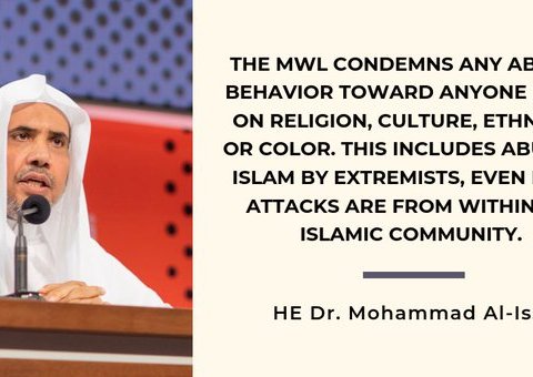 MWL condemns any abusive behavior toward anyone based on religion, culture, ethnicity or color
