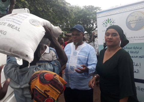 The MWL donated 1,000 bags of flour to citizens of the Karonga district in Malawi after a drought and floods left the region bereft of crops