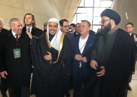 HE Dr. Mohammad Alissa and other Muslim dignitaries are greeted at polinmuseum by Piotr Wiślicki, President of the JHIInstytut AJCGlobal