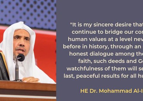 To achieve peace, we must continue to bridge our common values through open and honest dialogue.