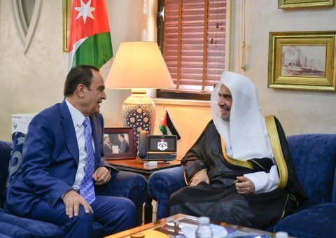 HE the Jordanian Deputy PM, Minister of State of the Prime Minister Affairs Dr. Jamal Sarayra meets in Amman with HE the MWL's SG, Sheikh Dr. Alissa. 