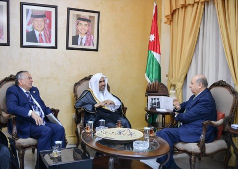 HE Mr. Nabeeh Jameel Shogm ,Jordanian Minister of Culture receives at his Amman Office HE Dr. Mohammad Alissa, MWL SG .They discussed topics of joint interest.