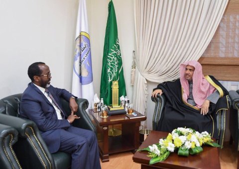 HE Dr. Muhammad Alissa , MWL SG receives HE Mr. Tahir Mahmoud Gaili , Somali Ambassador to Riyadh. A number of issues of mutual concern have been discussed.