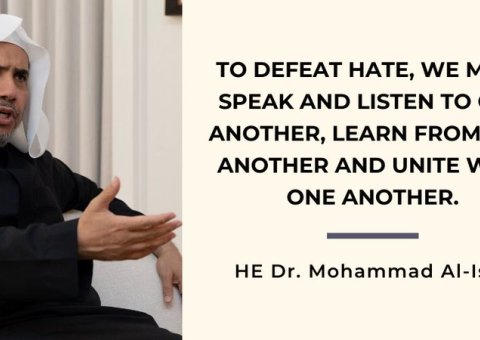 HE Dr. Mohammad Alissa emphasizes that to defeat hate, we must listen to one another and unite with one another